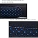 ZATOOTO Flat Bottom Steering Wheel Covers - Blue Star Microfiber Leather - Universal 15 inches d Shaped Better Grip Car Interior Accessories
