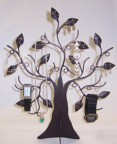 Decorative 14 1/2" Jewelry Tree Stand Organizer - Black By JUMBL