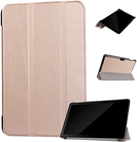 Case for Dragon Touch X10 (10.6") - Lightweight Simple Smart Cover with Trifold Fold Stand - Bumper Back Cover Protection. - Gold