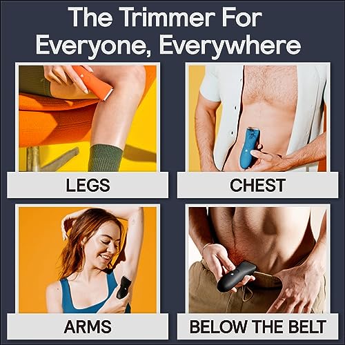 MERIDIAN The Trimmer Original - Body Hair Trimmer for Men, Electric Shaver for Pubic Hair, Chest, Legs & Bikini, Waterproof & Rechargeable, Sage