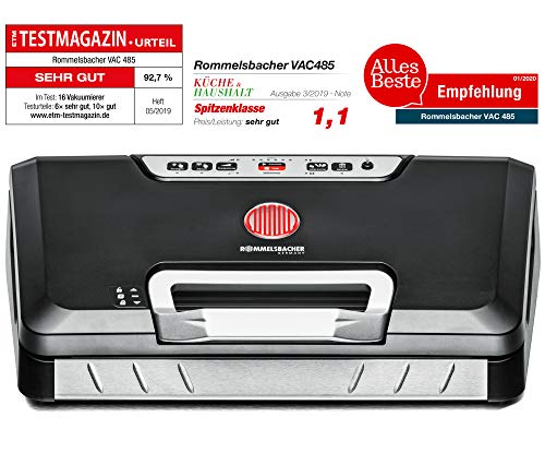 ROMMELSBACHER Vakuumierer VAC 485 - Absaugleistung 15 Liter/Min., Einhand-Bedienung, für Langzeitbetrieb geeignet… – Bild 3