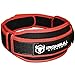 Lifting Belt for Weightlifting, Cross-Training, Olympic Lifting & Bodybuilding | Auto-Lock Padded Nylon Back Support for Squats, Deadlifts Bench Press, Gym, Workout (Black/Red, Large)