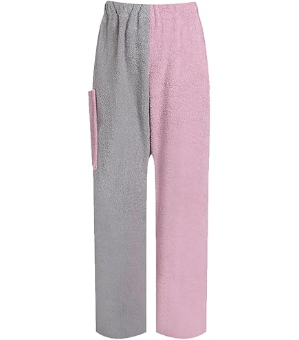 Pantalones De Toalla Negros Para Playa Y Piscina - 100% Algodón, Cintura Elástica, Bolsillo, Unisex