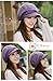 HINDAWI Winter Hat Warm Knit Snow Ski Outdoor Crochet Womens Hats Skull Cap with Visor Fuchsia