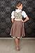 2-Piece Dirndl Dress Authentic Bavarian Floral Exlusive,Green, GE42/ US12
