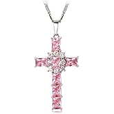 U7 Stainless Steel Cross Necklace for Women Men 18K Gold Plated Crucifix Cross Pendant Necklaces with Leather Rope