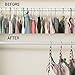 Mishen Magical Space- Saving Chrome Hangers Hook Rack Clothing Organiser, Save Space for Wardrobe, Stainless Steel - Set of 6