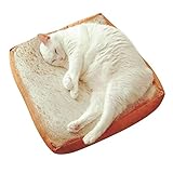 Zenpy Pet Cat Bed Mattress Soft Quilted Cat Cushion Pad Simulated Creative Toast Seat for Cute Animal Catty and Doggy Sleeping Playing Resting (FOAM)