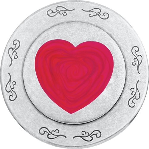 Danforth - Hearts Pewter Purse Mirror (Red)