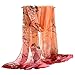 Sanwood Ladies Chiffon Scrawl Flower Printed Wrap Scarf (Pink)