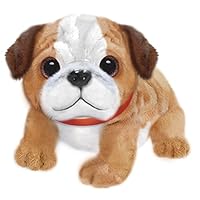 First & Main 7" Tan & White Wuffles Bulldog Puppy Dog Basic Plush Toys