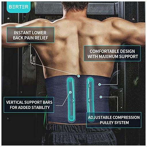 BERTER Lower Back Brace for Lower Back Pain Relief for Men & Women, Lumbar Back Support Belt with Compression Band… - Image 4
