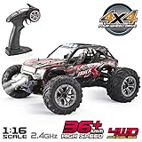 VATOS RC Car High Speed Off-Road Vehicle 1:16 Scale 36km/h 4WD 2.4GHz Electric Racing Car Remote Control Buggy Vehicle Truck Buggy Crawler Toy Car for Adults and Kids
