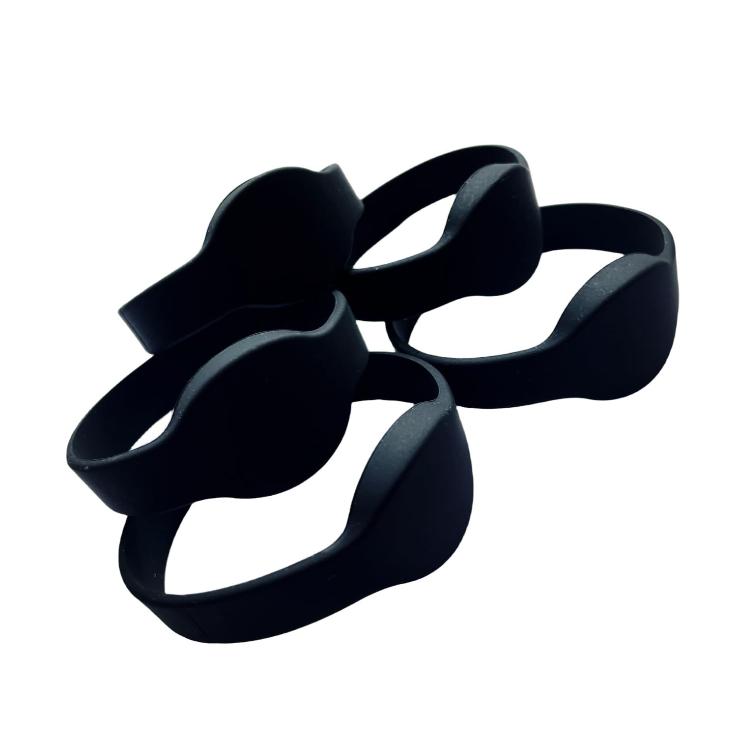 YARONGTECH Rfid Wristband 13.56MHZ Classic 1K Silicone Waterproof Adult Size (Pack of 5) (Black)