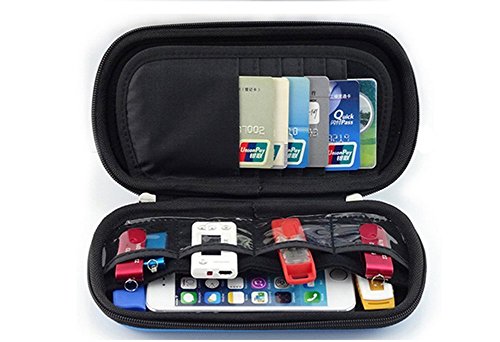 ZXUY Big Capability USB Flash Drives Bag, Black - Thumbnail 2