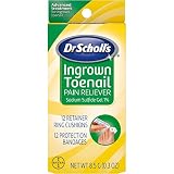 Dr. Scholl's Ingrown Toenail Pain Reliever, 1 kit, (w/ Gel, 12 retainer rings & 12 protection bandages)