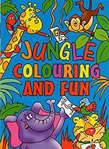 WF Graham 12 x Mini Jungle Colouring Activity Books Boys Girls A6 Party Bag Fillers