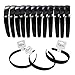CoverYourHair Hard Plastic Headbands - DIY Hair Bands - Black Teeth Comb Headbands - For Women and Girls - 1