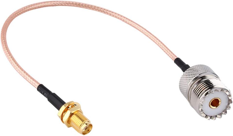 TengKo Handheld Antenna Adapter Cable SMA Female to UHF SO-239 Female Connectors 6'' for Wouxun Baofeng Quasheng Linton Connects UHF Base and Mobile Antennas