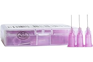 BSTEAN 50 Pack Blunt Tip Dispensing Needle with Luer Lock, Industrial Unsterilized (30G, 1/2 Inch)