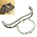Housweety 1 Purse Bag Metal Arch Frame Kiss Clasp Lock Handle Ball Bronze Tone