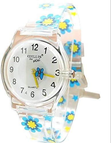 Hansying MiNi Blue Butterfly Design Girls Watch Women Wrist Waterproof Quartz Watch