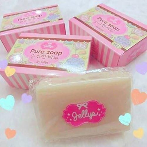 7 Bar Jellys Pure Soap Bar White Aura Within 3 Minutes Skin Body Whitening 100g
