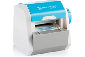 Xyron Create-A-Sticker, Mini, 2.5” Sticker and Label Maker Machine, Portable, Includes Permanent Adhesive, Pre-Loaded (XRN250-CFTEN)