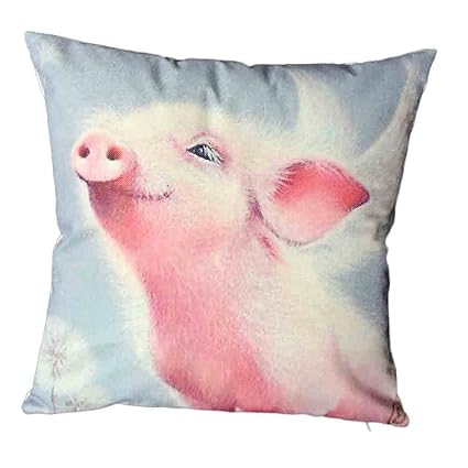 Amazon Com Ilugu Funny Flying Pig Printing Pillow Case