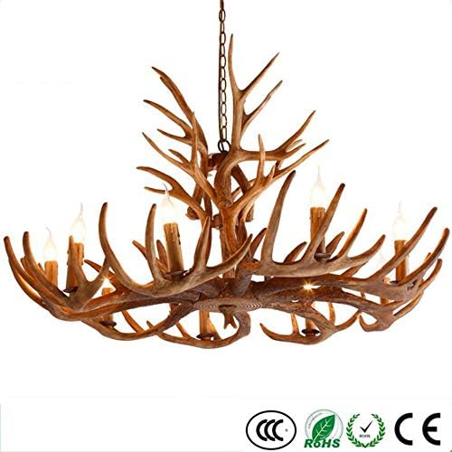 Goodvon Antler Hanging Lamp Resin Chandelier Vintage Antler Hanging Lamp Antique Pendant Lights Creative Retro Antler Shape Resin lamp (Bulbs Not Included)