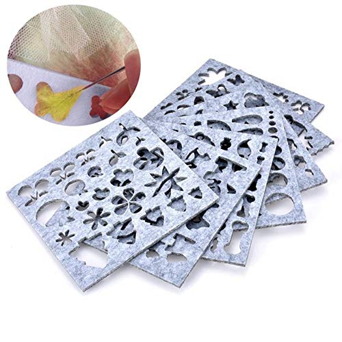 Tooeary 7pcs/Set Shaping Kit Pattern Craft Applique DIY Handicraft Applique Molds Wool Needle Felting Felt Mould