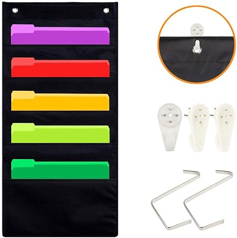 Organizador de pared en cascada estudio en casa escuela gráfico de