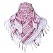 ChinFun 100% Cotton Keffiyeh Tactical Desert Scarf Military Arab Scarf Wrap Shemagh Light Red