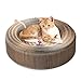 Cat ,Collapsible Cat Scratcher Lounge Post with Ball Toy Bell & Catnip, High Density Recycled Corrugated Kitty Scratching Pad Cats Turbo Toysthumb 1