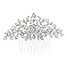SEPBRDIALS Rhinestone Crystal Hair Comb Pins Women Wedding Hair Jewelry Accessories FA2944 (Silver)