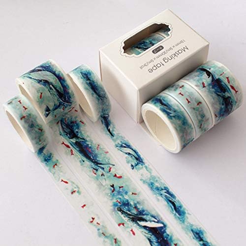 QTYYLJ 3 pcs/pack Sakura Cloud Van Gogh Japanese Washi Tape Adhesive Tape DIY Scrapbooking Sticker Label Masking Tape
