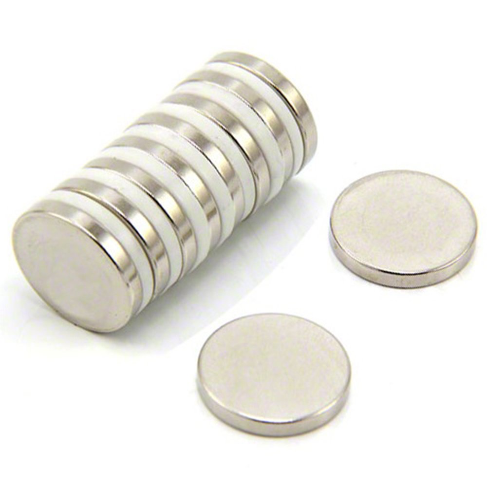 N42 Neodymium Magnet for Arts, Crafts, Model Making, DIY, Hobbies, Office, and Home - 20mm dia x 3mm thick - 4.6kg Pull - Pack of 10