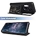 TORU CX PRO Case for Galaxy S9 Plus, with Card Holder | Slim Protective Shockproof Cover with Hidden Credit Cards Wallet Flip Slot Compartment Kickstand | Include Mirror and USB Adapter - Blue