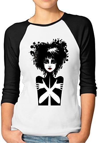 RERR Women's Siouxsie And The Banshees Juju Raglan Baseball T Shirt Black Size XXL