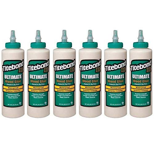 image for Titebond III Ultimate Wood Glue, 16-Ounces #1414 (6-pack), Tan