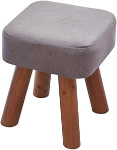 Levecon Reposapiés tapizado, otomano Cuadrado pequeño Taburete Zapatos