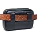 Mens Waist Pack Small Messenger Bags Tactical Mobile Phone Pouch Leather Travel Bags Cases Holsters (Black WK4EN)