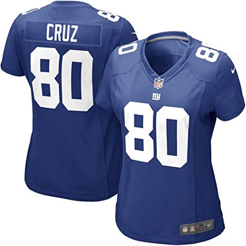 Giants 80# Cruz Womens New York Blue American Football Game jersey XX-Large