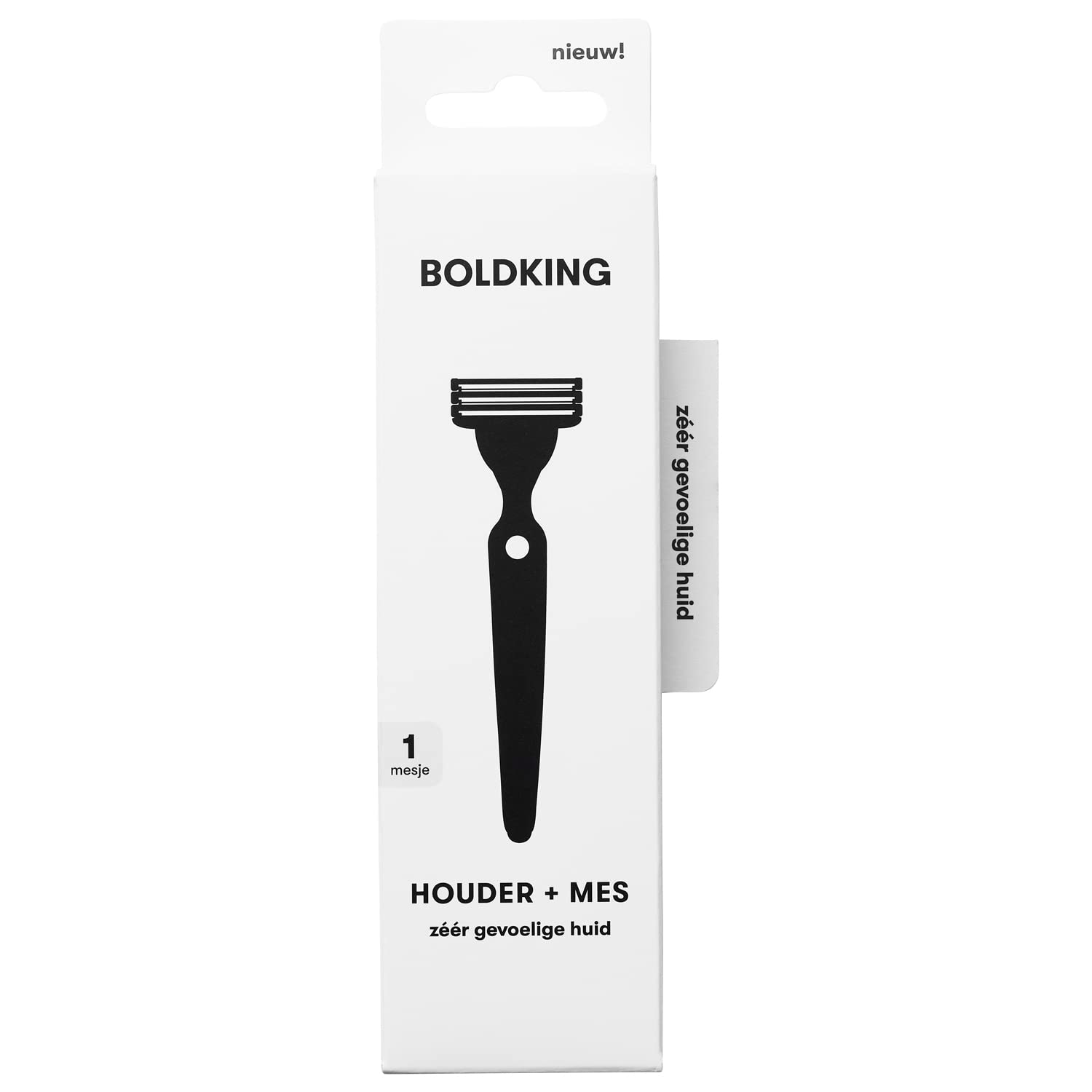 BOLDKING RAZOR FOR MEN | blade for really sensitive skin | flexible with 3-layer razor blades | safety for beard, head, shoulders, back, intimate shaving | wet razor with suction cup holder