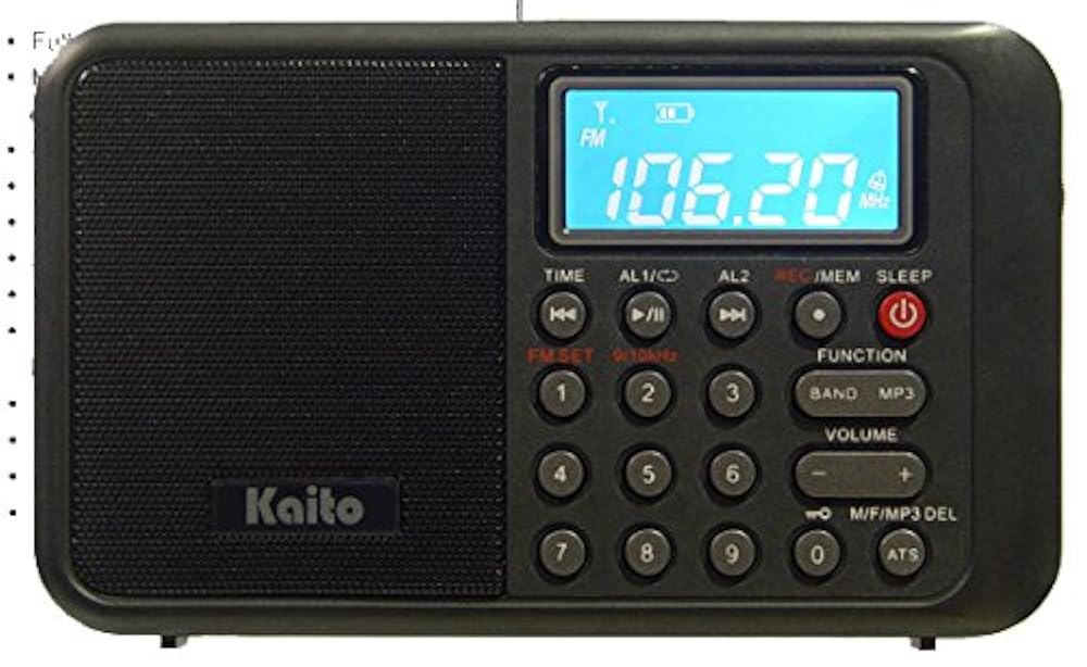 Radio Kaito ka108 Radio AM FM Onda Corta, mp3 radio Recorder - Imagen 8