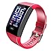 Meidexian888 Smart Wristband for iOS Android, Heart Rate Sleep Monitor Information Reminder, Sports Fitness Silicone Strap Watch (Red)thumb 2