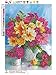 MXJSUA Diamond Art Painting Kits for Adults - 5D DIY Art by Number - Flowers in Vase, 12x16 Inch