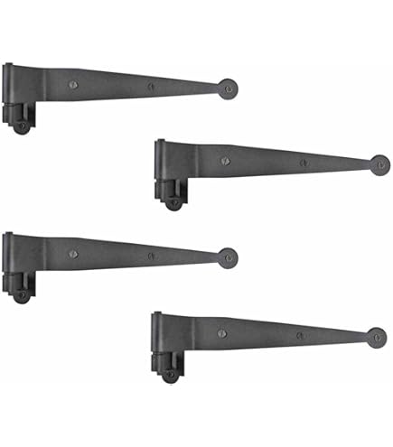 Ekena Millwork SteelTek T-Hinge 14"L with 2 1/4" Offset w/ Installation Screws (Sold as Pair), 304 Stainless Steel, Powder Coated Black SHWM225X14THSSBL - The Home Depot
