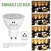 LE MR16 GU10 Dimmable Light Bulbs, 6.5W (50W Halogen Bulbs Equivalent), 500lm, 38° Beam Angle Spotlight, 2700K Warm White, LED Recessed Lighting, Pack of 10 Units