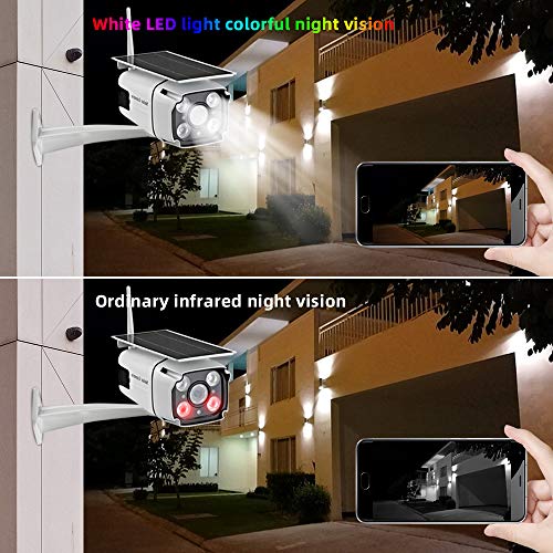 Solar Powered Security Camera, SDETER 1080P Wireless WiFi Battery Cameras, Radar Motion Detection Night Vision IP CCTV Outdoor Cam with Removable Solar Panel